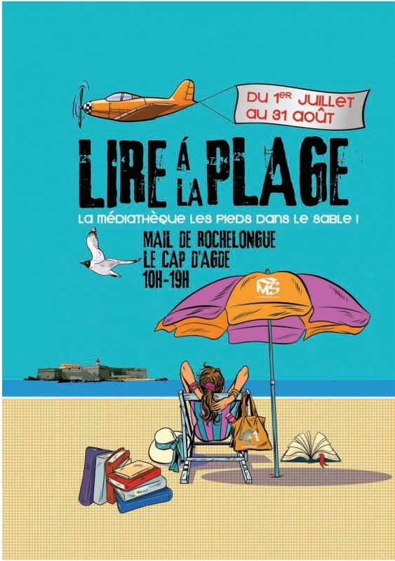 Affiche Lire à la plage