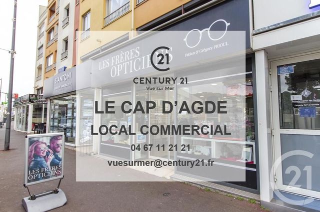 commerce à louer - 65.12 m2 - LE CAP D AGDE - 34 - LANGUEDOC-ROUSSILLON - Century 21 Vue Sur Mer